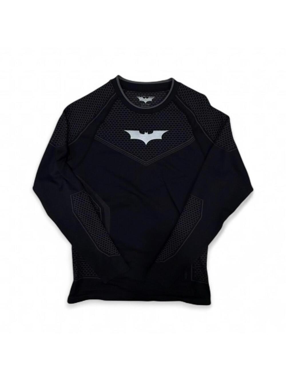 YOUNGLA Men's Black Long Sleeve Athletic Pullover XL Batman Graphic Shirt